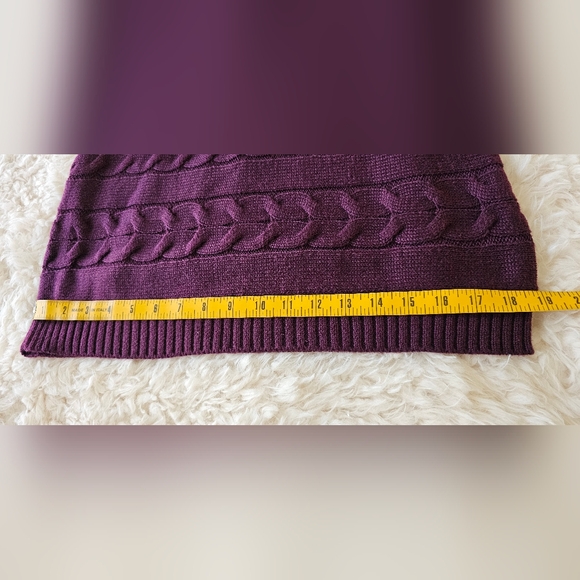 NWT Jessica Simpson Purple Knit Sweater Dress w/ Waist Tie - Picture 10 of 15